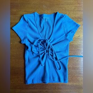 American Eagle Outfitters Baby Blue Crop Top